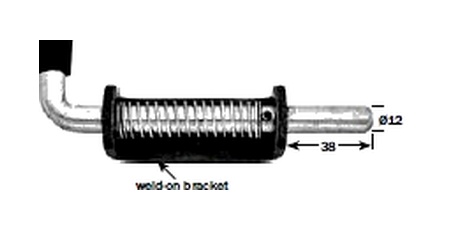 Spring Loaded Bolt Weld-on Bracket WTE244/12PWB
