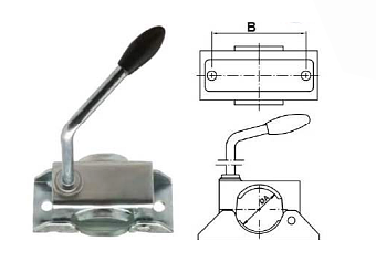 Trailer Jockey Wheel Clamp Long Handle