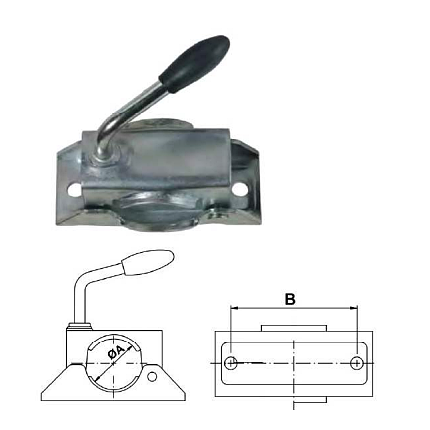 Trailer Jockey Wheel Clamp