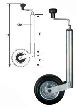 Trailer Standard Jockey Wheel